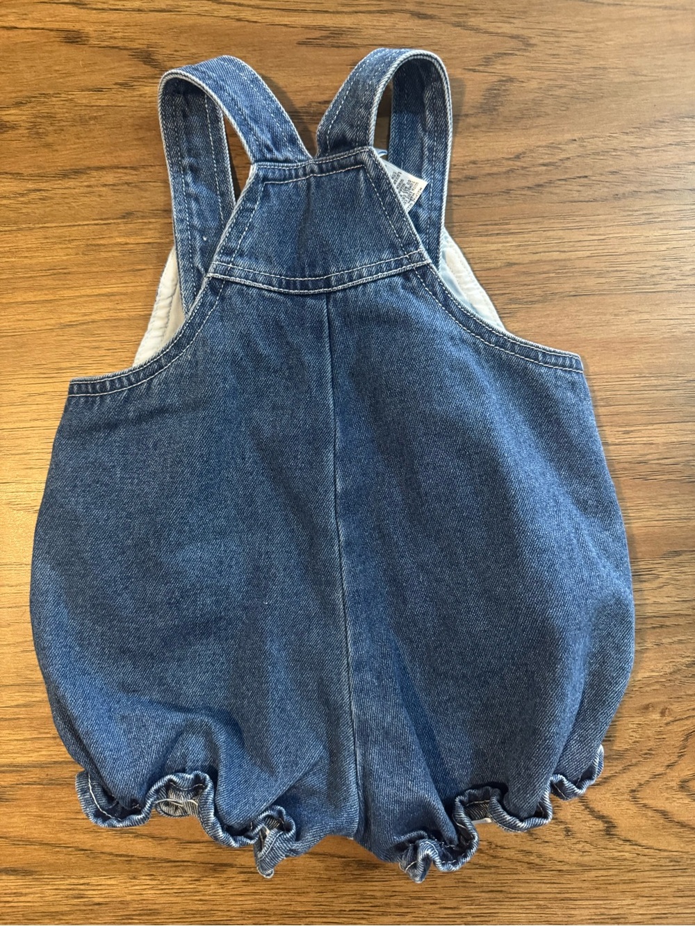 Winnie the Pooh Ruffled Overalls Blue Denim Vintage y2k Disney - Picture 3 of 6